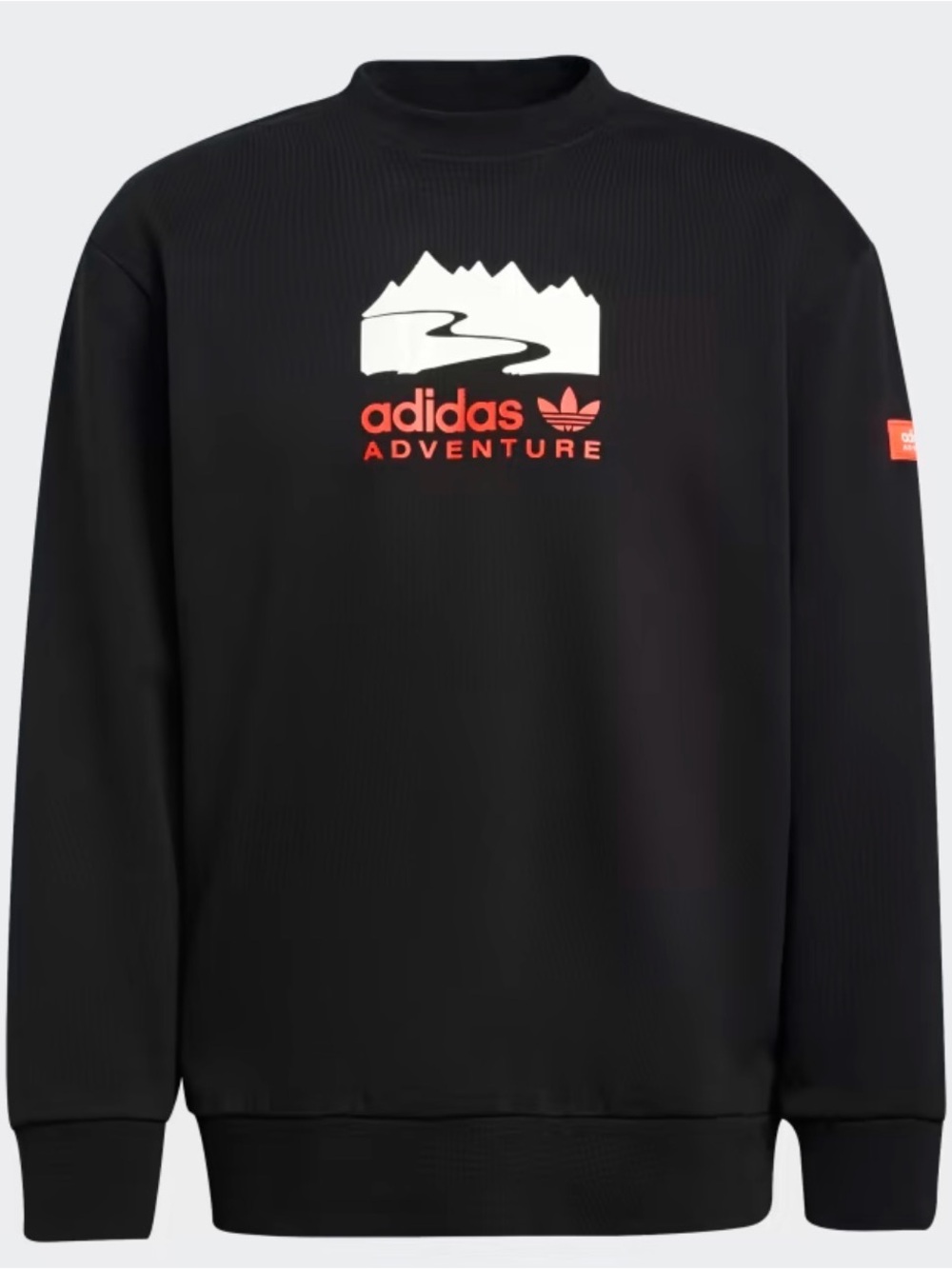 ADIDAS | Adventure Logo Crew Sweatshirt Black Size Extra Large